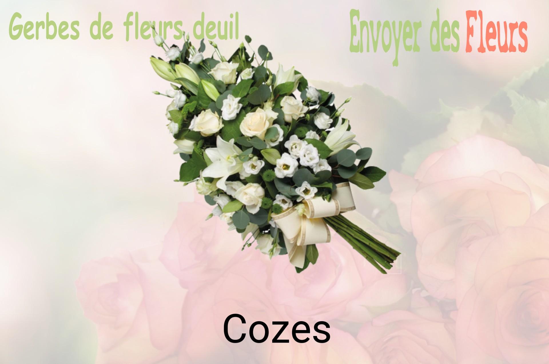 Gerbe de fleurs de deuil livrée à Cozes